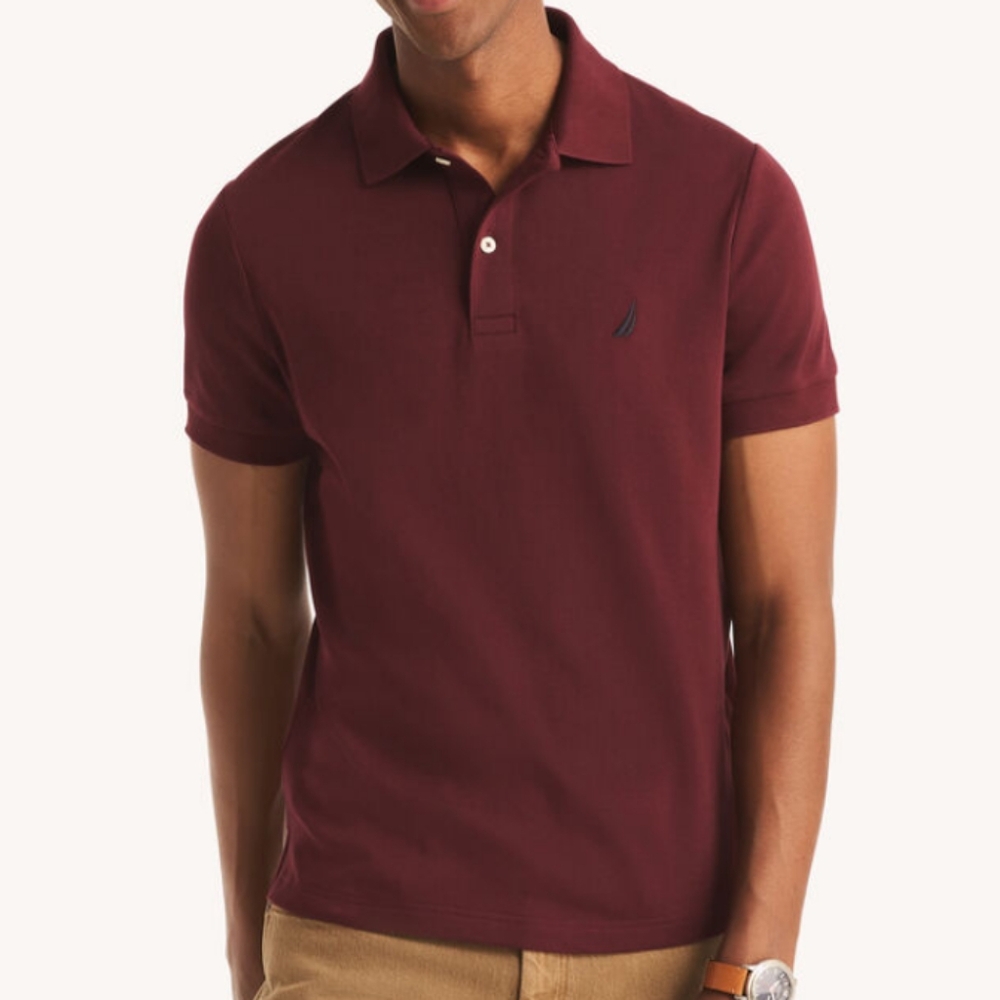 Brand New Nautica Polo Shirt, XXL Slim Fit, Rio Red